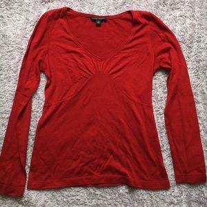 NWOT Banana Republic Red Long Sleeve Shirt